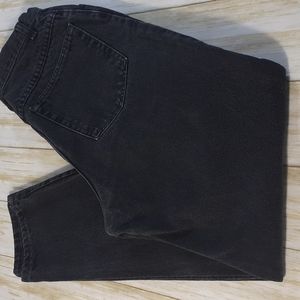 Vintage Wrangler Mom Jeans High-Rise Tapered Faded Black Jeans Size 10